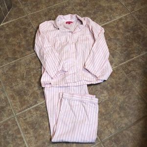Victoria’s Secret pink and white striped pajamas